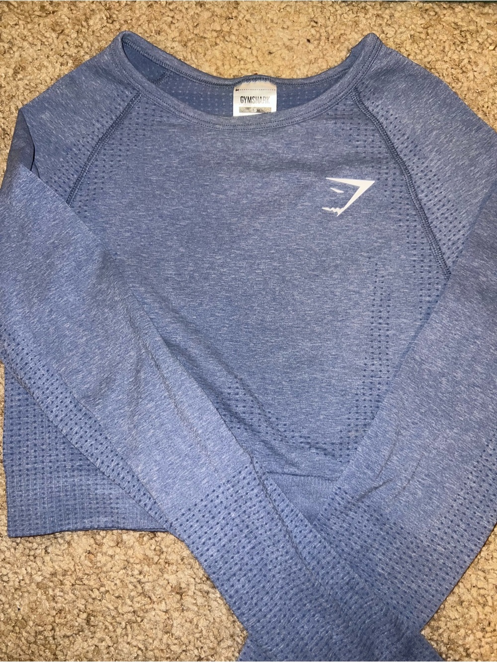 Gymshark Women's Heathered Blue Seamless Crew Sweater